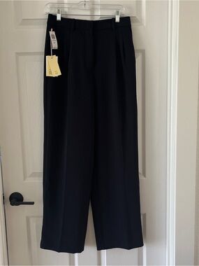 Aritzia Effortless Black Wide-Leg Tailored Trousers 8